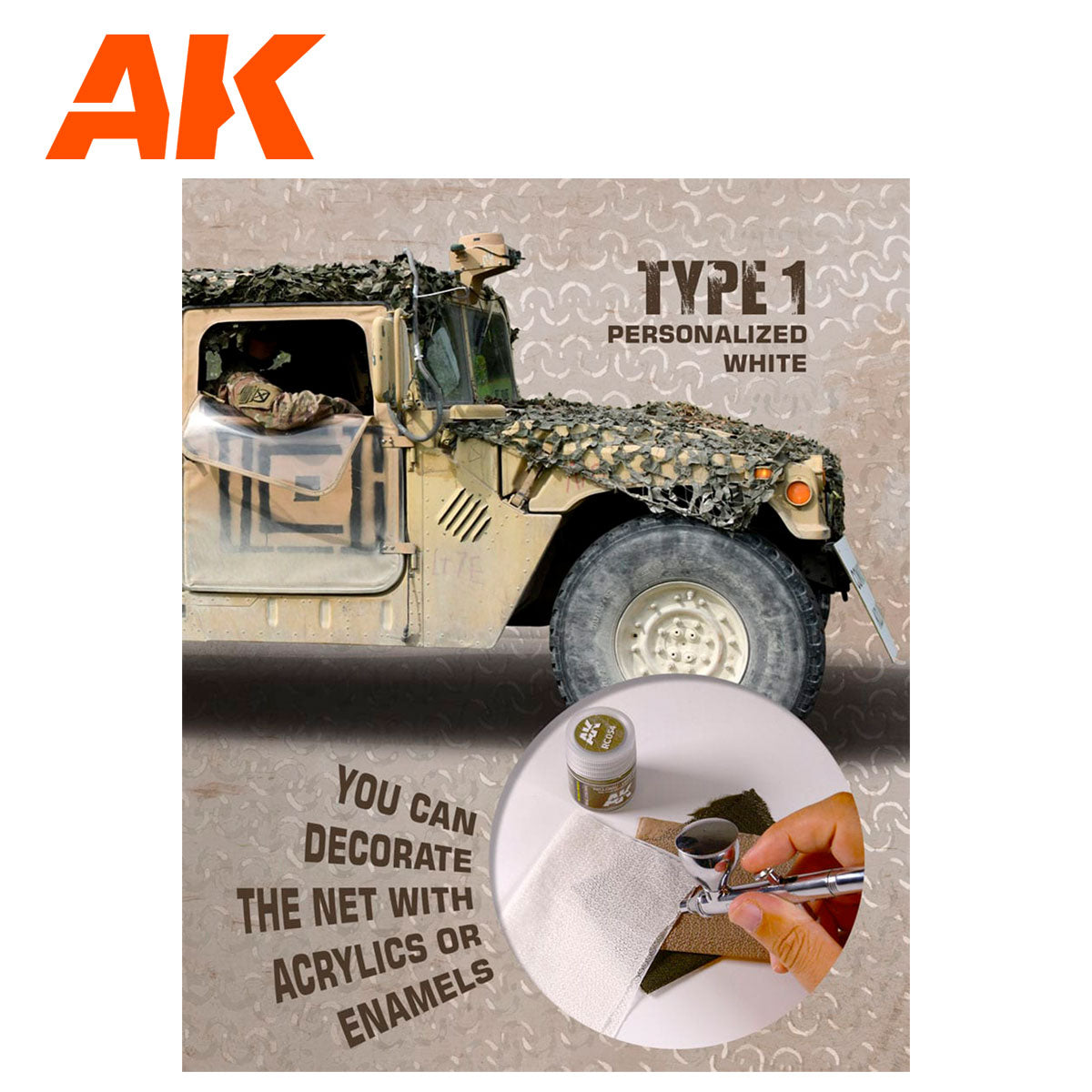 Regular Mimetic Net - Type 1 Personalized White | AK interactive | AK8061