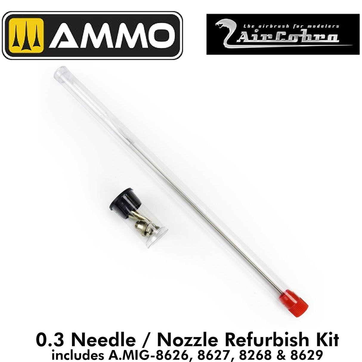AIRCOBRA Airbrush Spare Parts - 4 piece set | Ammo by Mig Jimenez | MIG8630