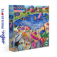 eeBoo LUNCH BY THE SEA 1000 pc Square Jigsaw Puzzle Super Deluxe PZT117
