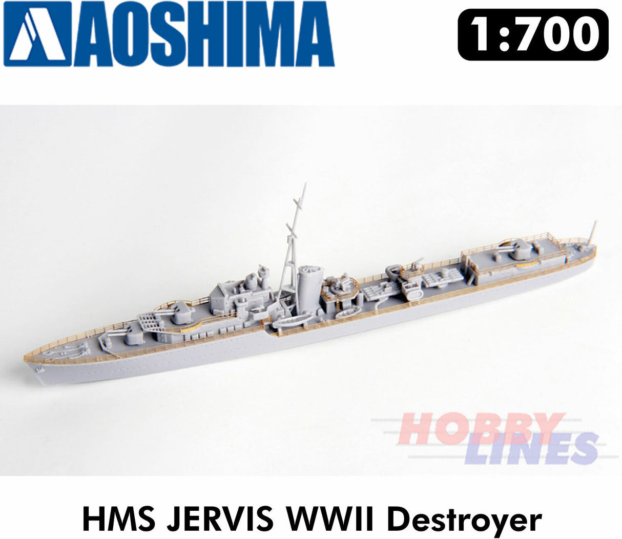 DESTROYER HMS JERVIS Royal Navy WWII Super Detail 1:700 model kit Aoshima 05764