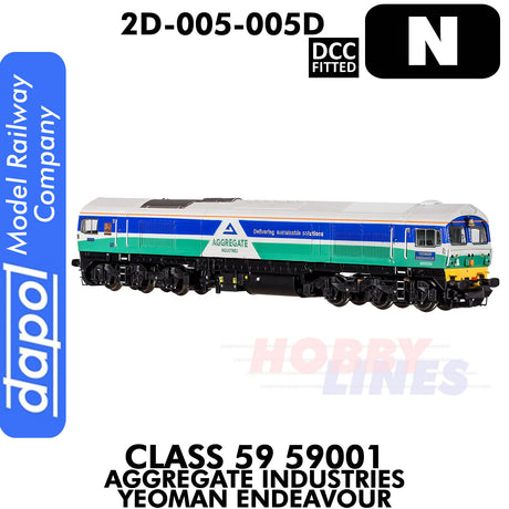 Class 59 59001 Aggregate Industries Yeoman Endeavour - DCC Fitted | Dapol | 2D-005-005D