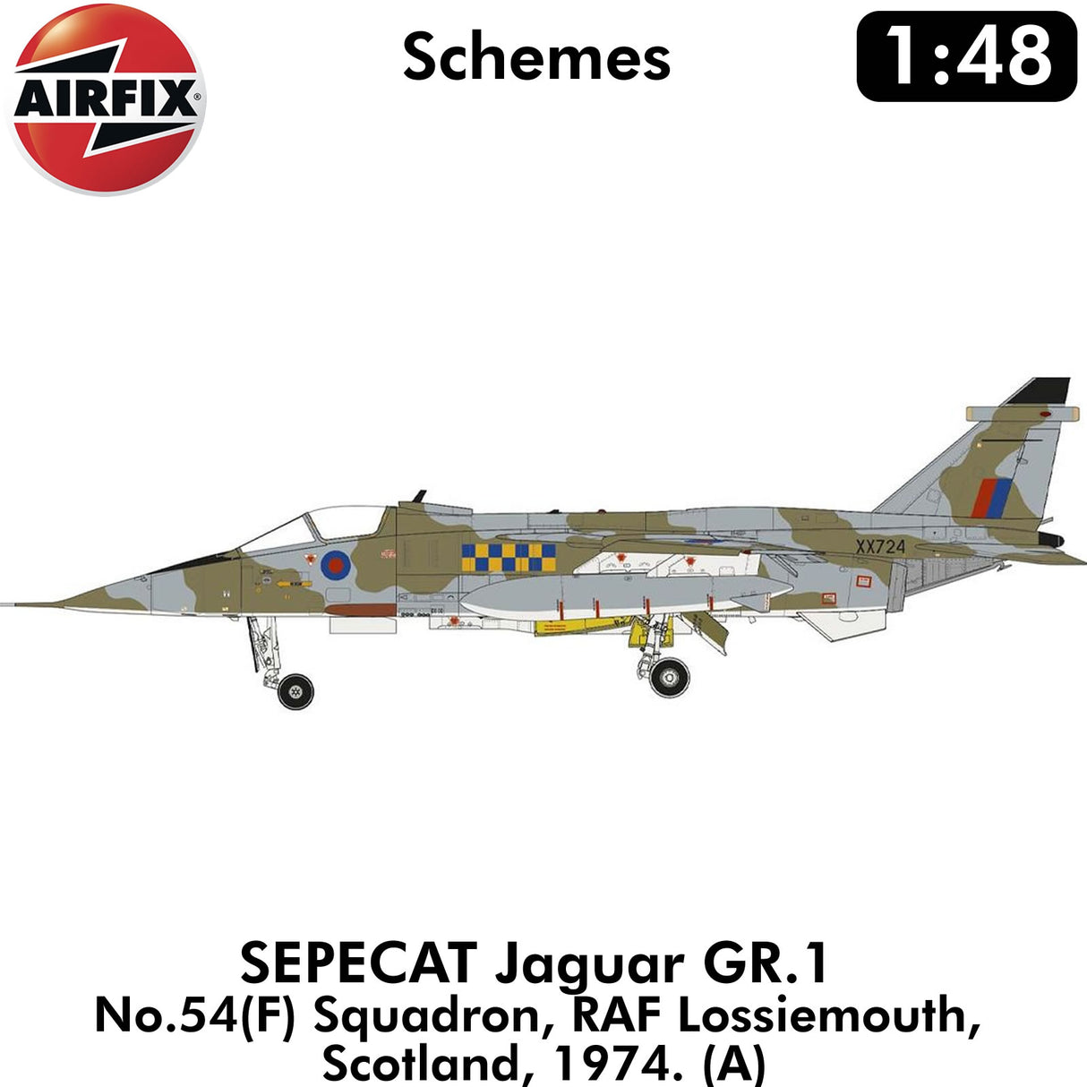 SEPECAT Jaguar GR.1/GR.1A Military Aircraft RAF France 1:48 kit | Airfix | A11010