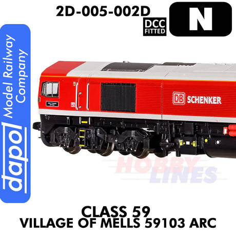 Class 59 John F Yeoman 59206 DB Schenker - DCC Fitted |  Dapol | 2D-005-002D
