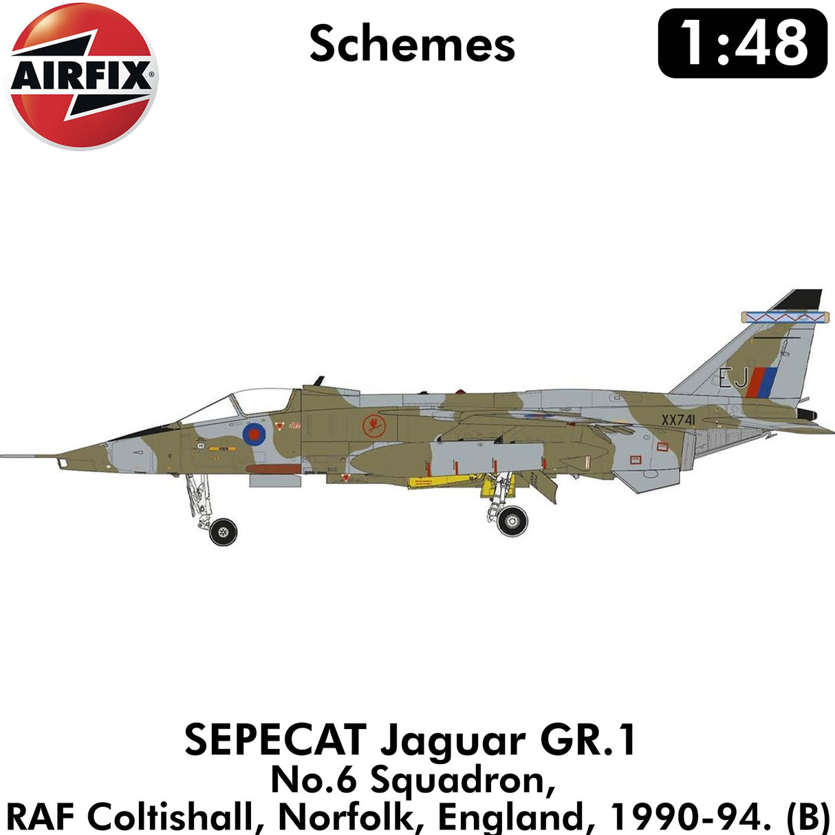 SEPECAT Jaguar GR.1/GR.1A Military Aircraft RAF France 1:48 kit | Airfix | A11010