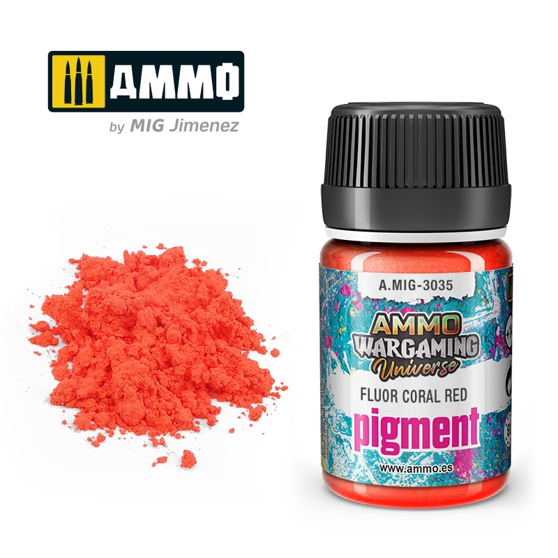Wargaming Universe - Pigment Fluor Coral Red - 35ml | Ammo by Mig Jimenez | MIG3035
