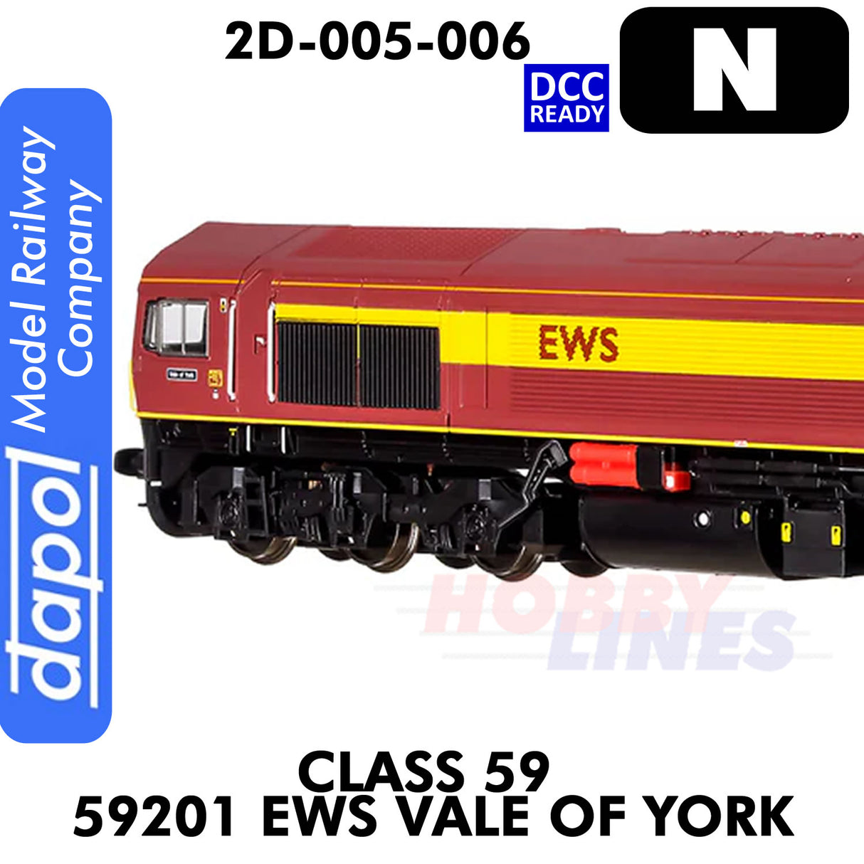 Class 59 59201 EWS Vale of York  - DCC Ready | Dapol |  2D-005-006