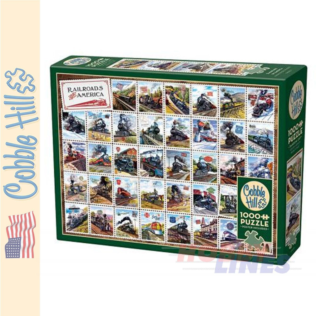 Railroads of America Cobble Hill puzzle 1000pc CH40232