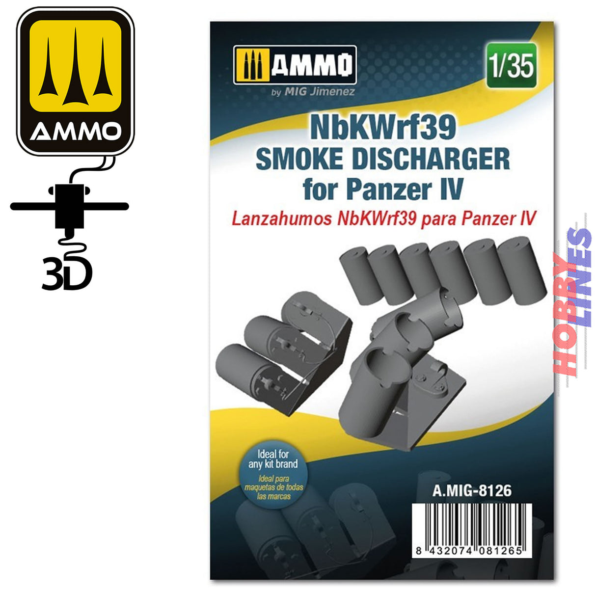 NbKWrf39 Smoke Discharger for Panzer IV | Ammo by Mig Jimenez | MIG8126