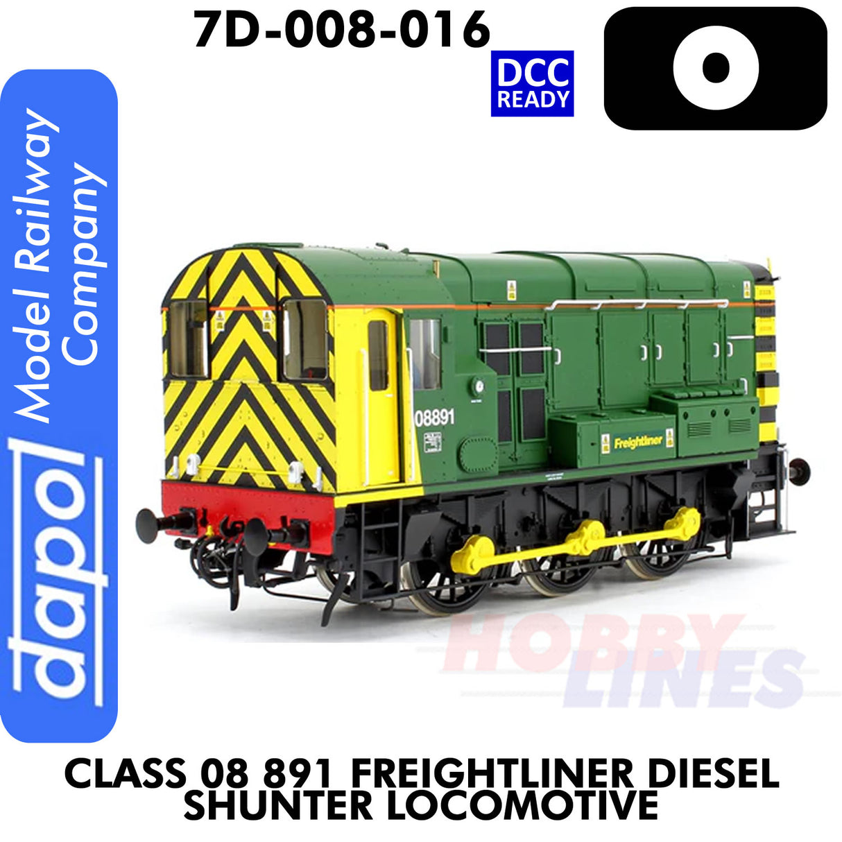 Class 08 891 Freightliner Diesel Shunter Locomotive - DCC Ready | Dapol | 7D-008-016