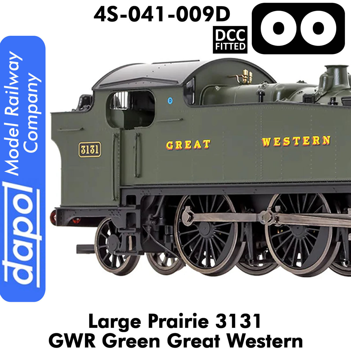 LARGE PRAIRIE 3131 GWR DCC Fitted Steam Locomotive | Dapol  | 4S-041-009D