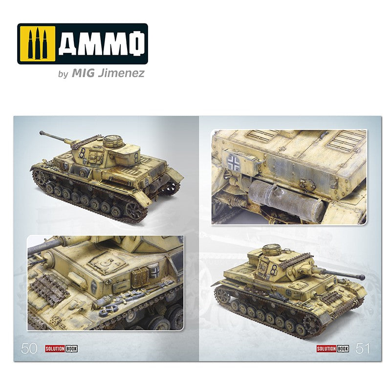 Solution Book 19 - How to Paint WWII German D.A.K.Vehicles (English, Castellano, Français, Deutsch) | Ammo by Mig Jimenez | MIG6602