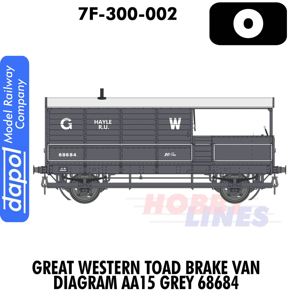 Great Western Railway Toad Brake Van - Grey - 68684 | Dapol | 7F-300-002