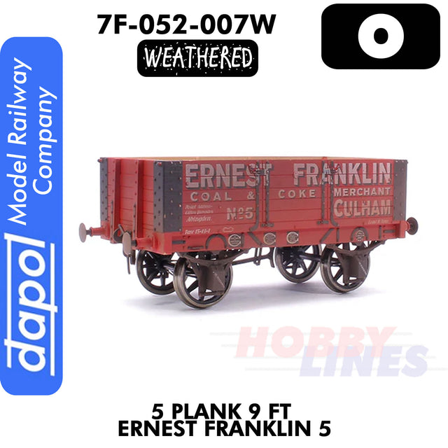 5 Plank 9 Ft Ernest Franklin 5 - Weathered Wagon  | Dapol | 7F-052-007W