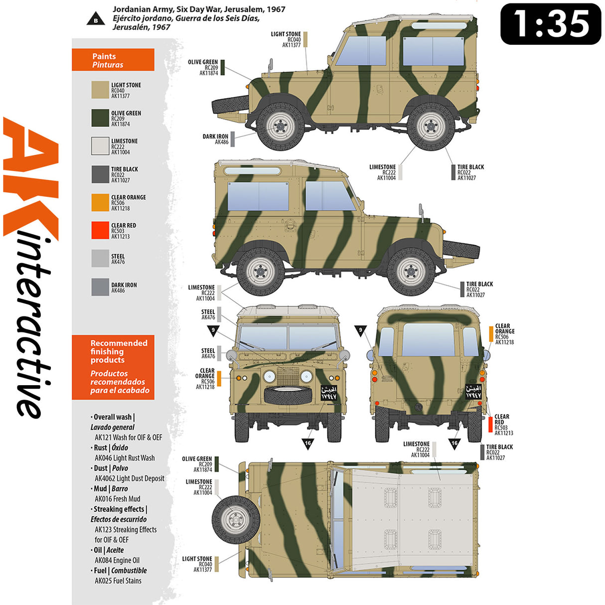 Land Rover 88 - Series IIA Station Wagon - Model Kit | AK interactive | AK35013