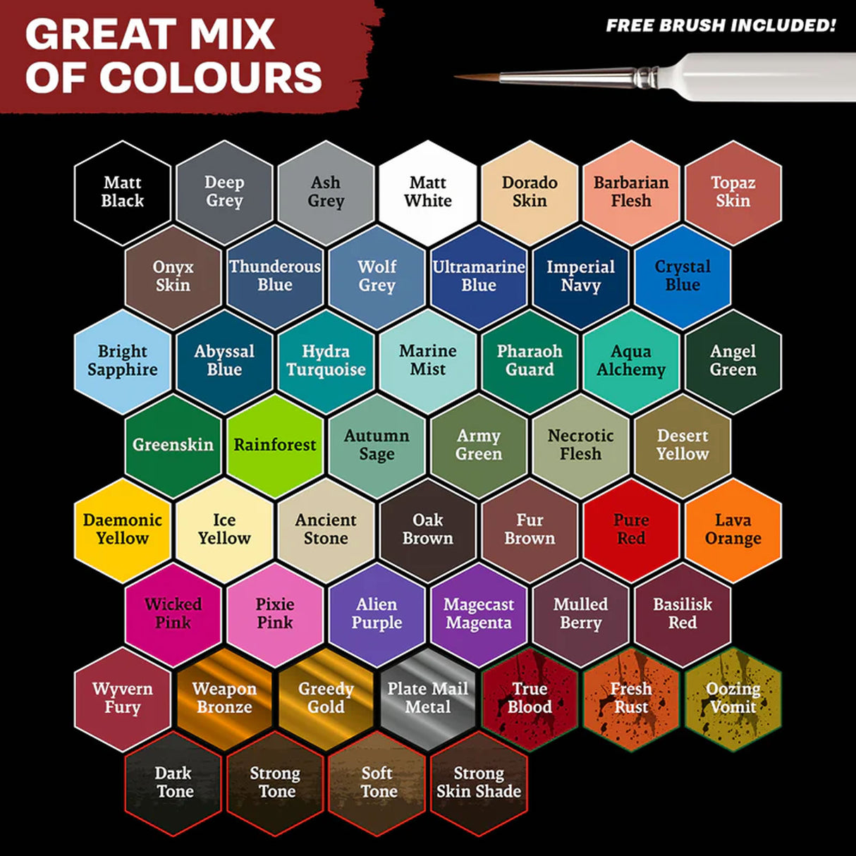 Warpaints Fanatic Mega Paint Set - Acrylic - 18ml Bottles | Army Painter | WP8067P