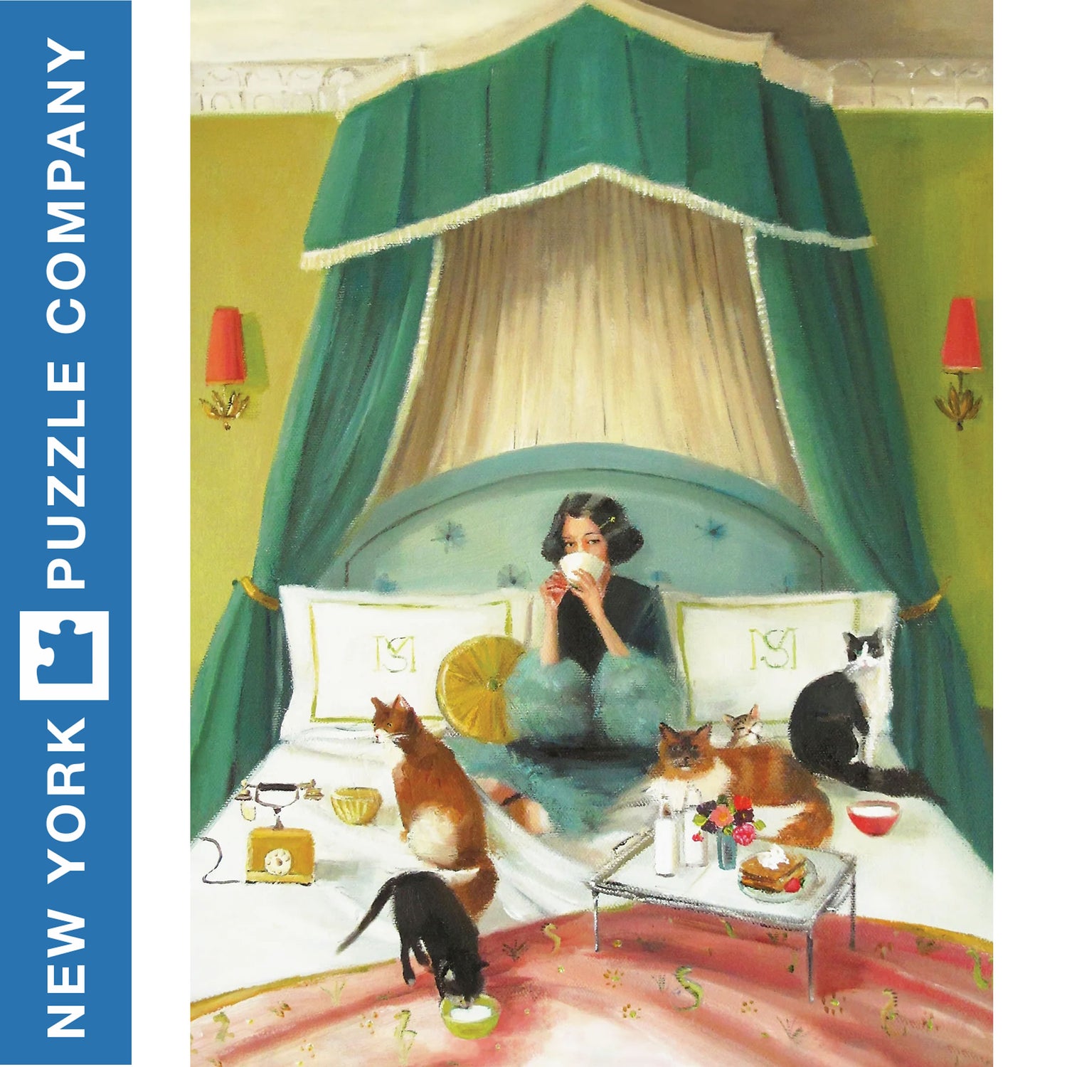 BREAKFAST IN BED New York Puzzle Company 500pc