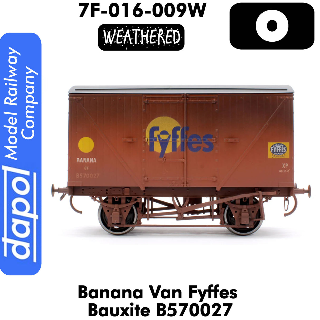 Banana Van Fyffes Bauxite Large Logo - Weathered | Dapol | 7F-016-009W