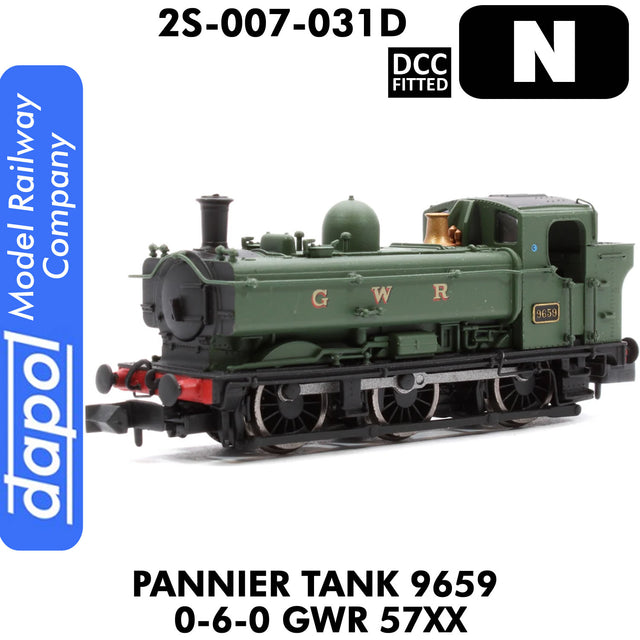 Pannier 9659 GWR Green Class 5700 | Dapol | 2S-007-031D