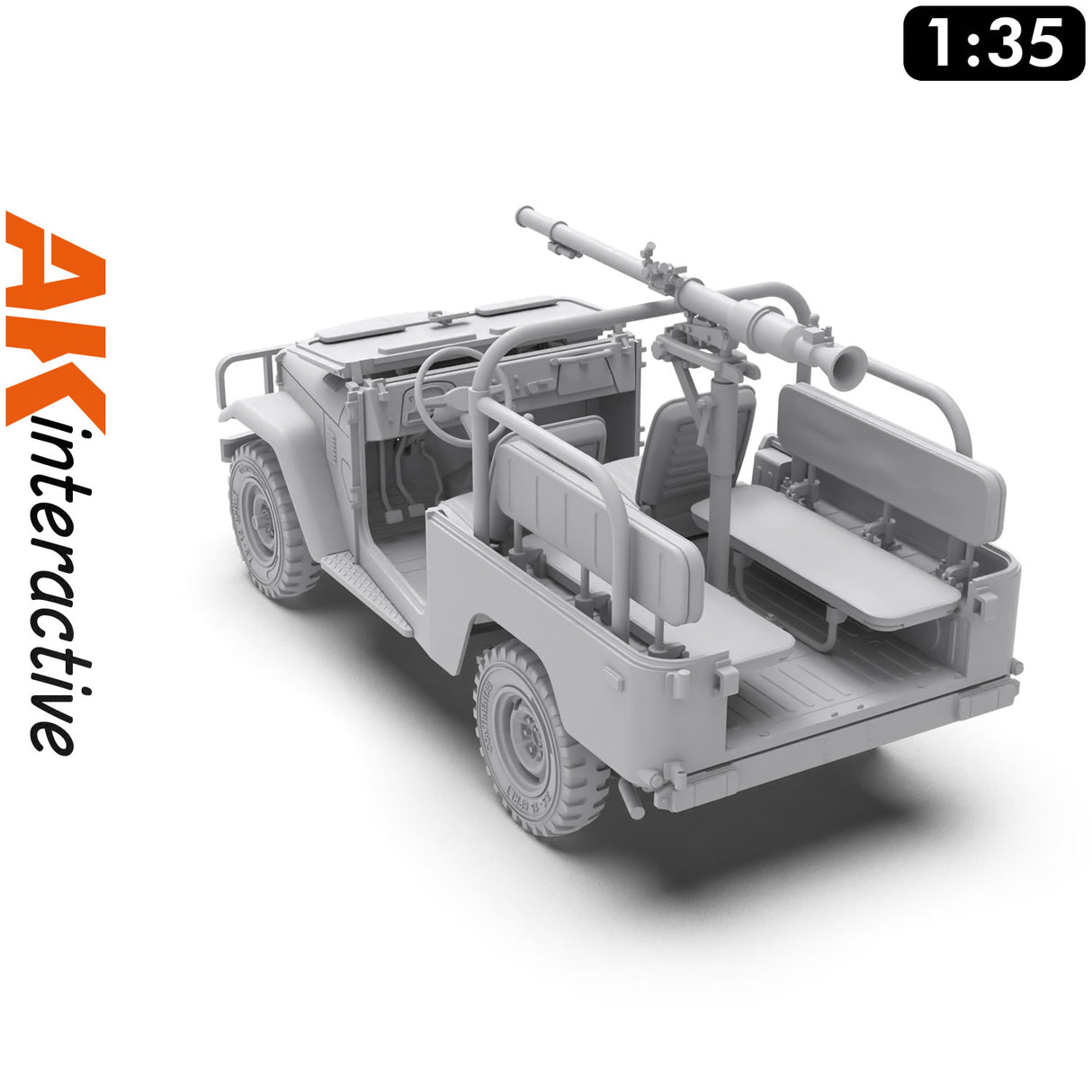 FJ43 Pickup with SPG-9. Recoilless Gun - Model Kit | AK interactive | AK35003