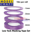 MASKING TAPE LOW TACK 4pk 1,2,3&6mm Purple Airbrush Detailing Expo Tools 44515