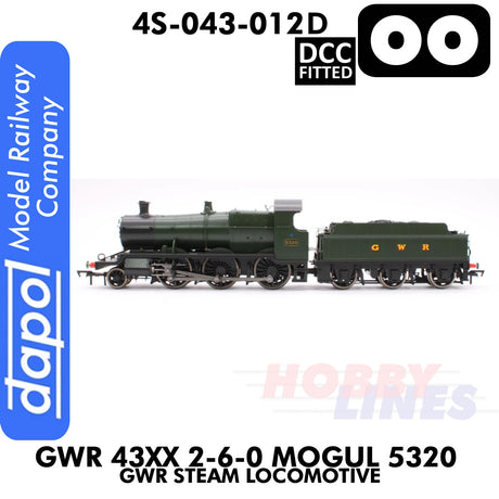 Great Western Railway - 43xx 2-6-0 Mogul 5320 -DCC - 1:76 OO | Dapol | 4S-043-012D