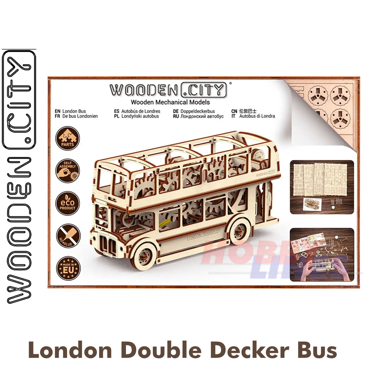 London Double Decker - 3D Puzzle | Wooden City | WR303