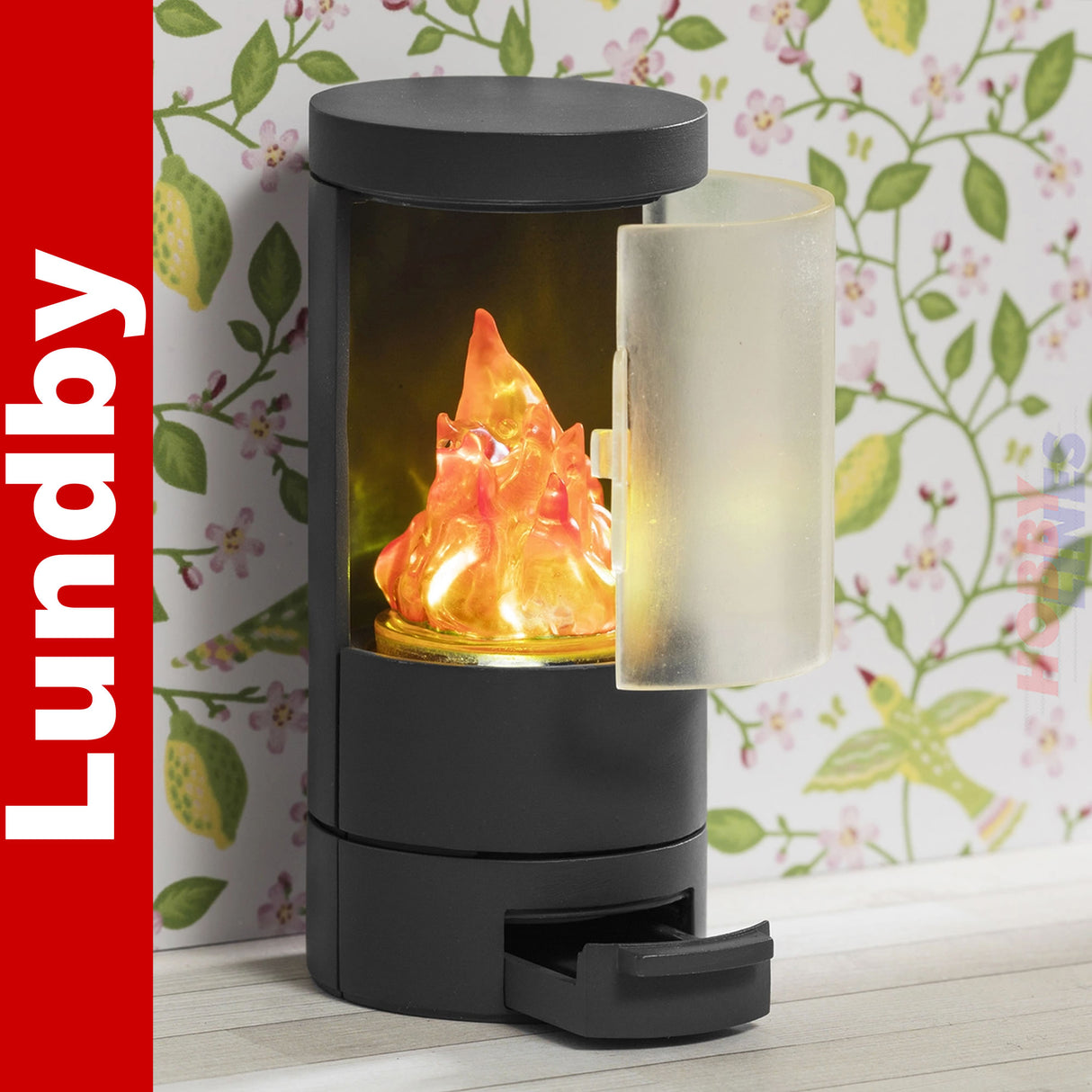 LUNDBY FIREPLACE SET with Lighting LUNDBY Doll House Furniture 60-6057-00