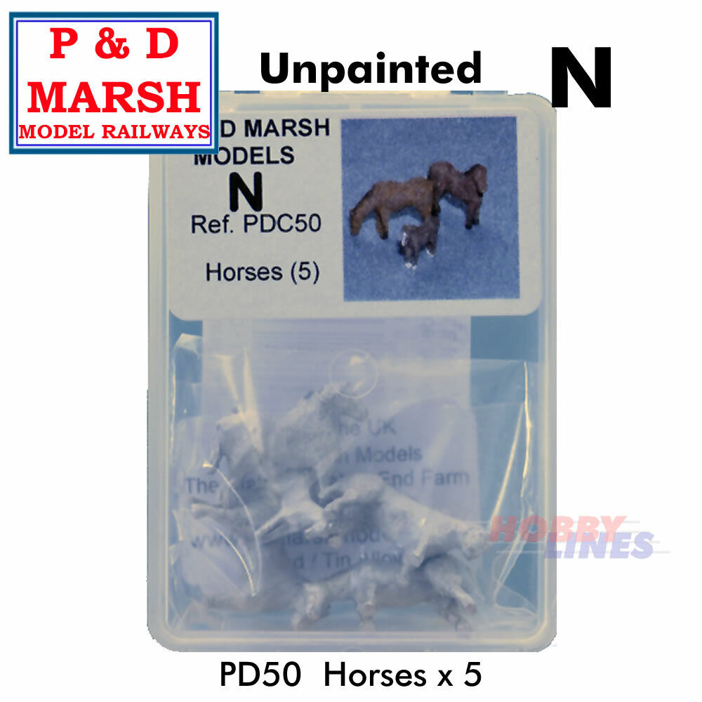 Horses x 5 - Unpainted | P&D Marsh | C50