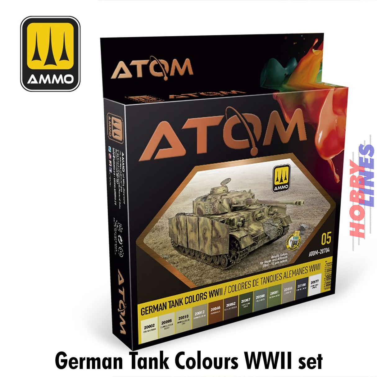 German Tank Colors WWII 12 20ml colour Paint Set AMMO by Mig Jimenez MIG20704