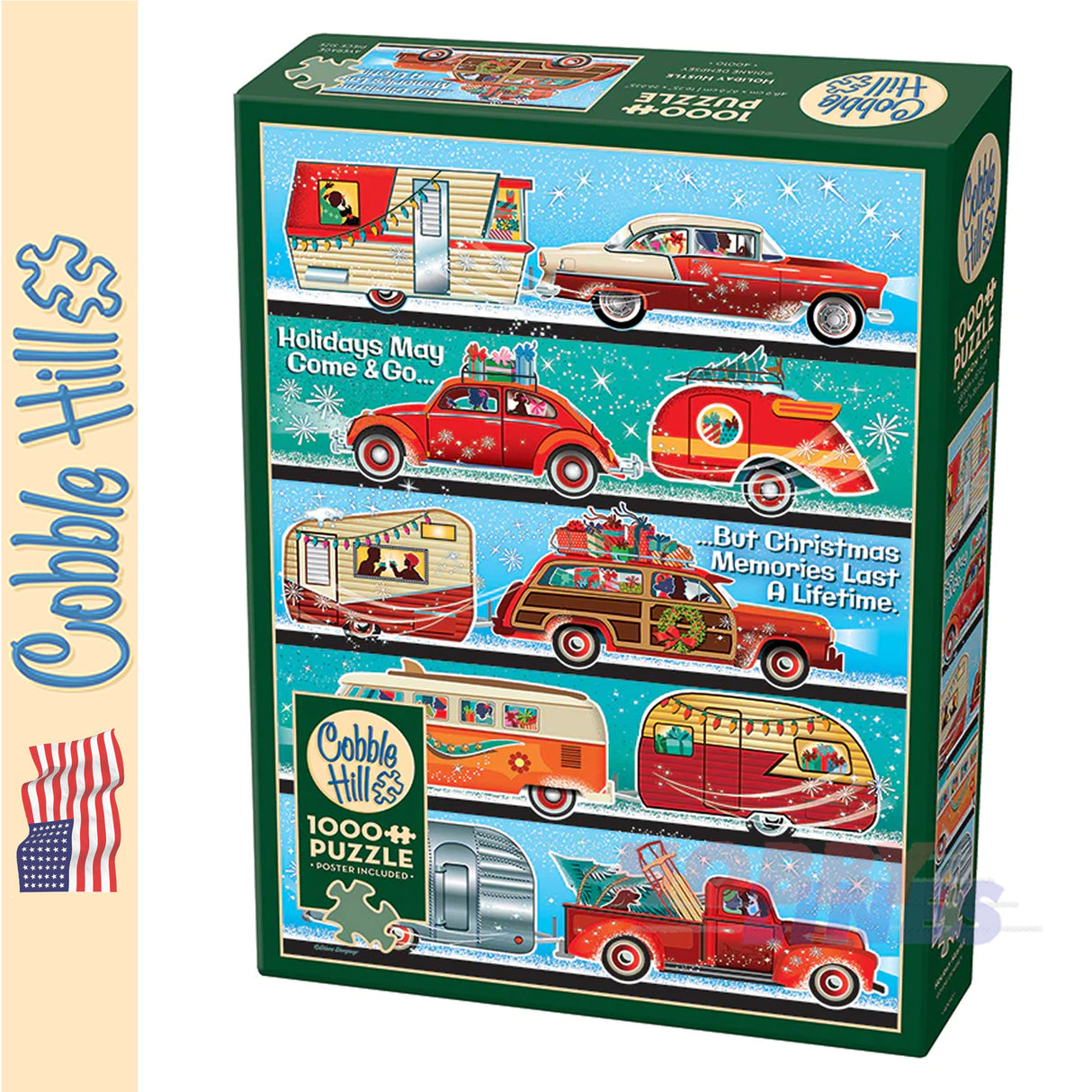 Holiday Hustle COBBLE HILL Christmas 1000pc jigsaw puzzle 40010