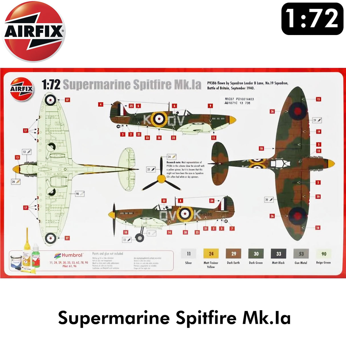 Supermarine Spitfire Mk.Ia - Model Kit | Airfix | A01071C
