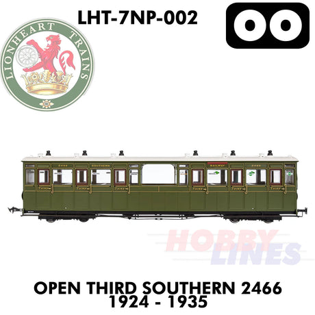 Open 3rd Southern 2466 1924-35 - DCC Ready | Lionheart Trains |  LHT-7NP-002