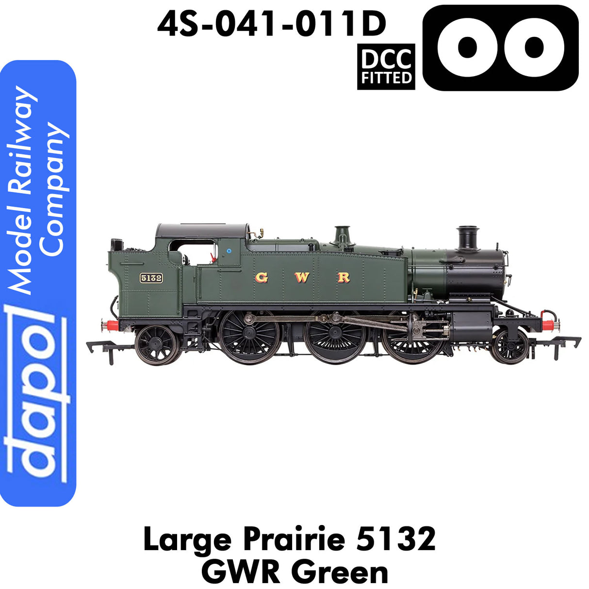 LARGE PRAIRIE 5132 GWR Green DCC Fitted Steam Locomotive | Dapol | 4S-041-011D