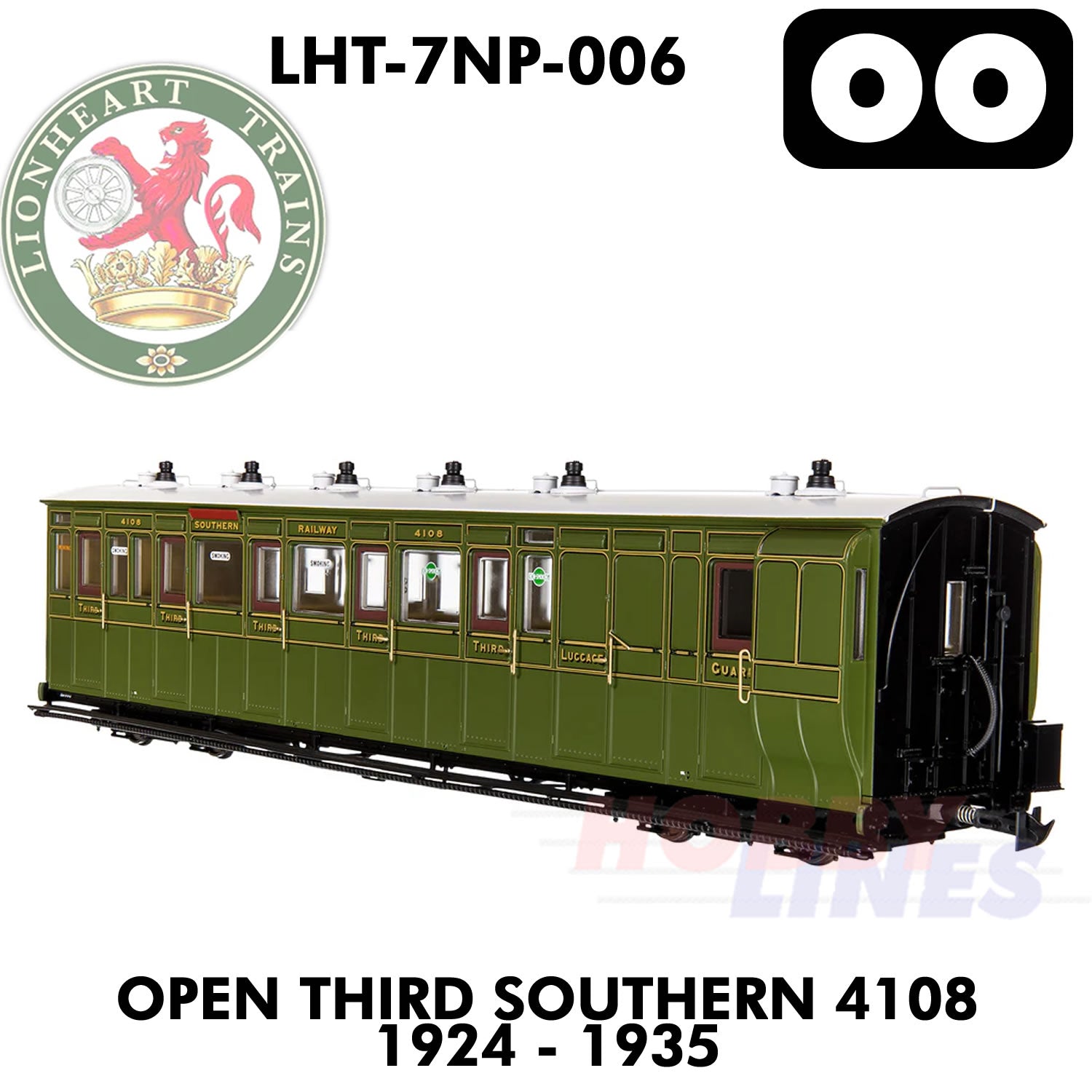 Brake Third Southern 4108 1924-1935 - DCC Ready | Lionheart Trains |  LHT-7NP-006