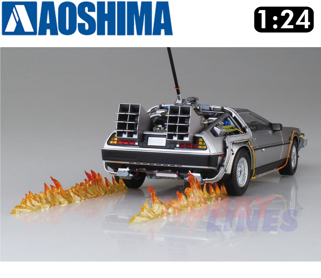 DeLorean BACK TO THE FUTURE Time Machine Pt1 DMC 1:24 kit AOSHIMA 06436