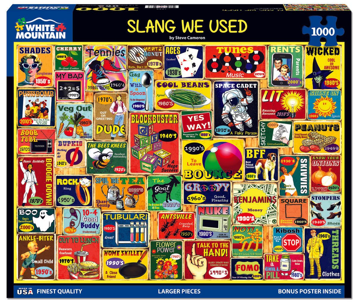 Slang We Used - 1000pc Puzzle | White Mountain | 1885pz