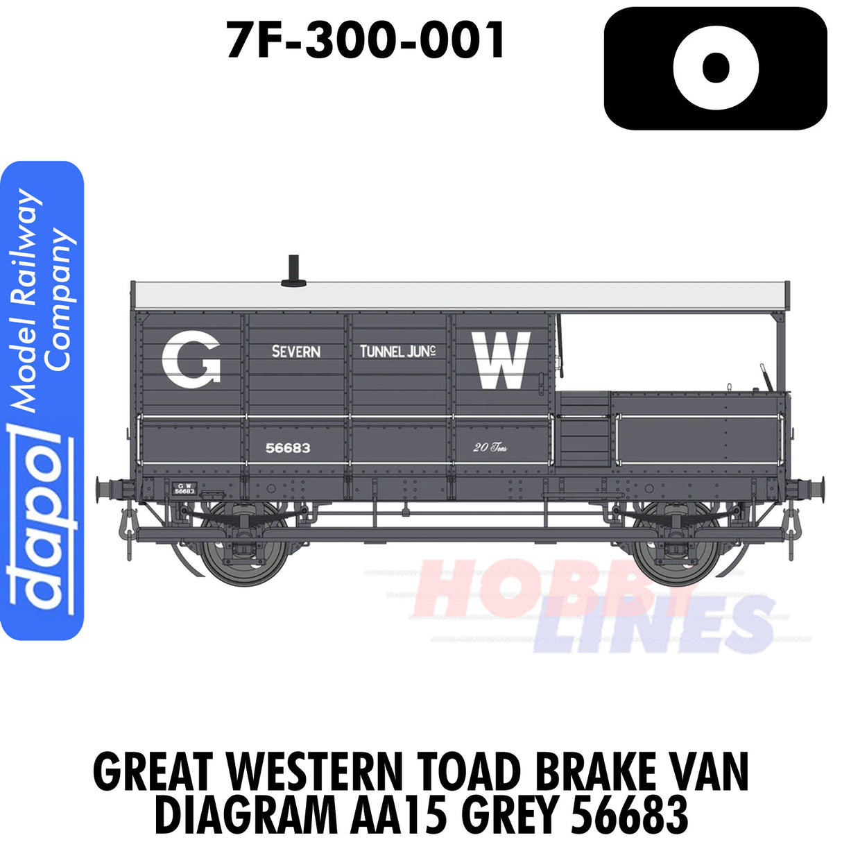 Great Western Railway Toad Brake Van - Grey - 56683 | Dapol | 7F-300-001