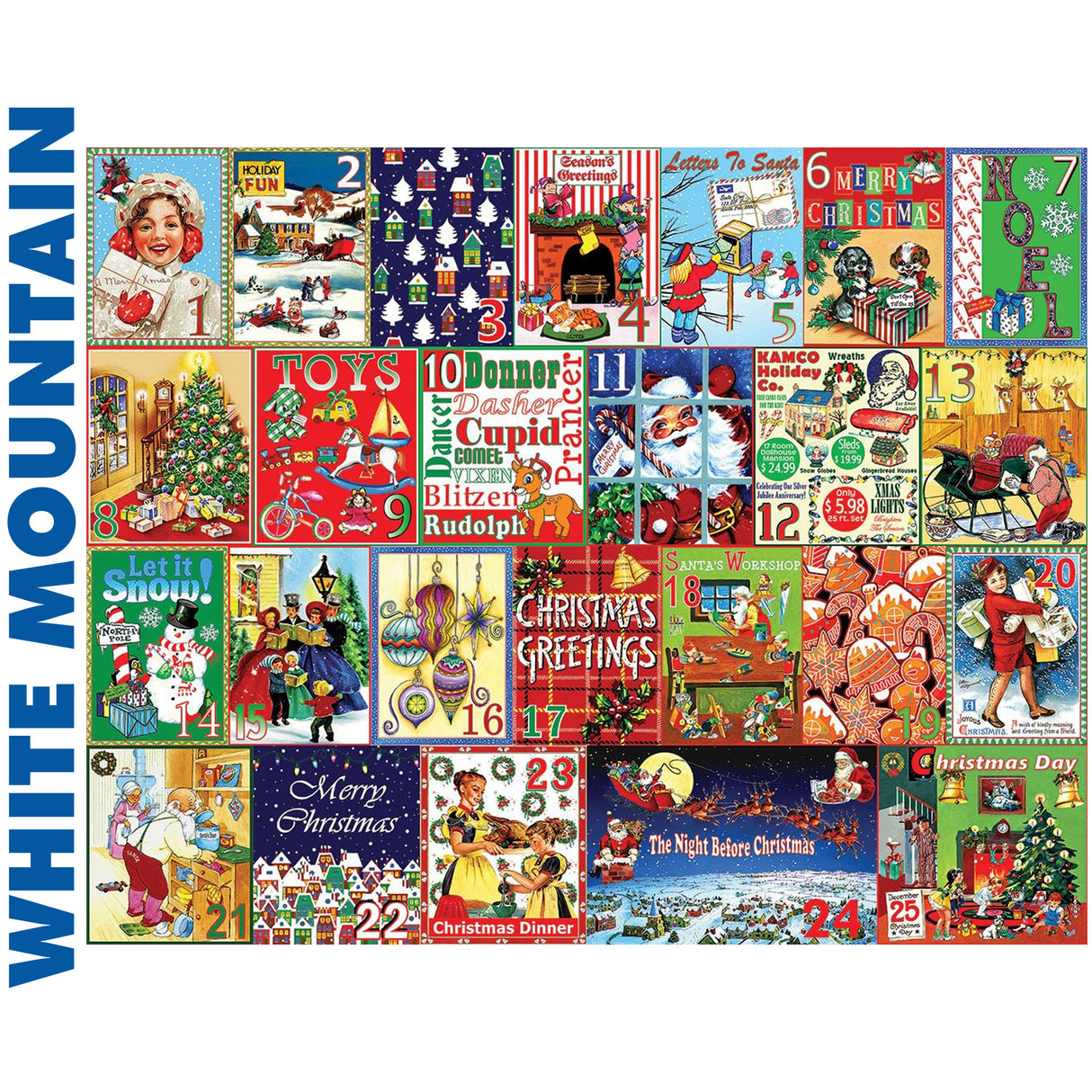 Christmas Calendar - 1000pc Puzzle | White Mountain | 1632pz