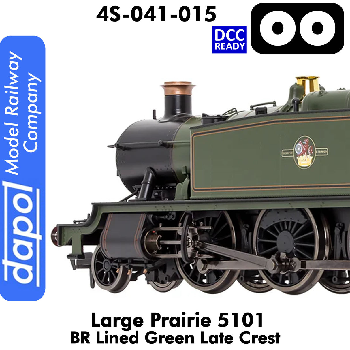 LARGE PRAIRIE 5101 BR Late Crest Steam Locomotive DCC Ready | Dapol | 4S-041-015