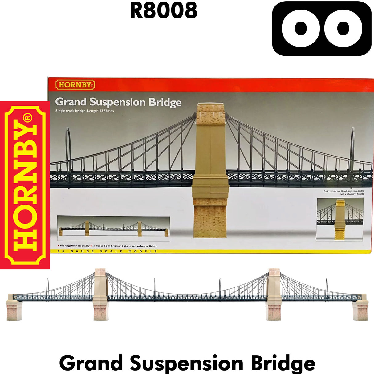 Hornby GRAND SUSPENSION BRIDGE OO gauge 1:76 model railways HORNBY R8008