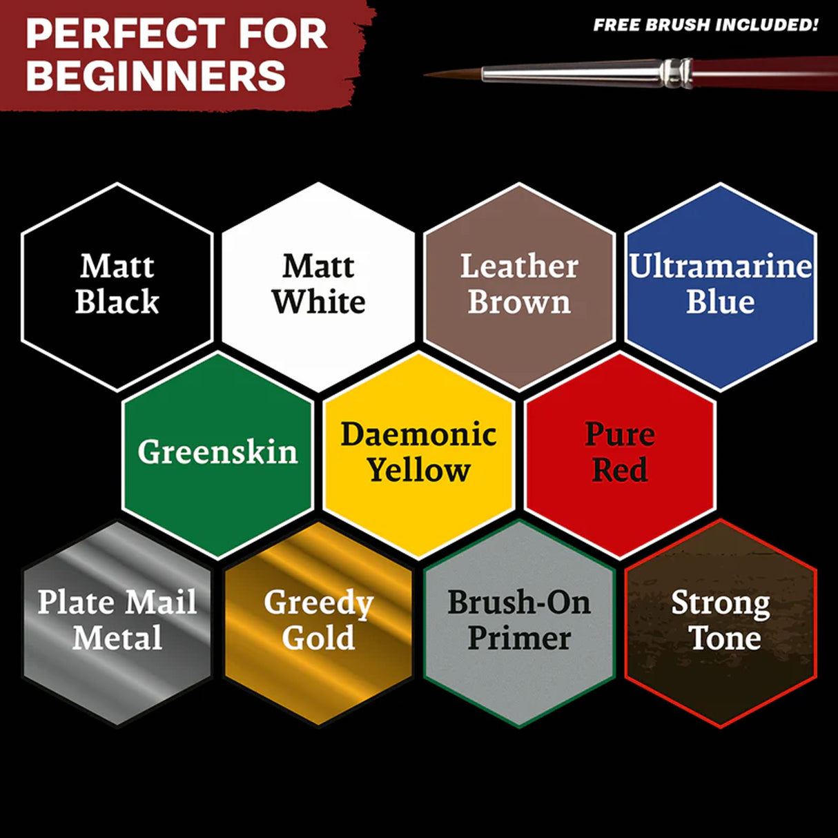 Warpaints Fanatic Starter Paint Set - Acrylic - 18ml Bottles | Army Painter | WP8066P