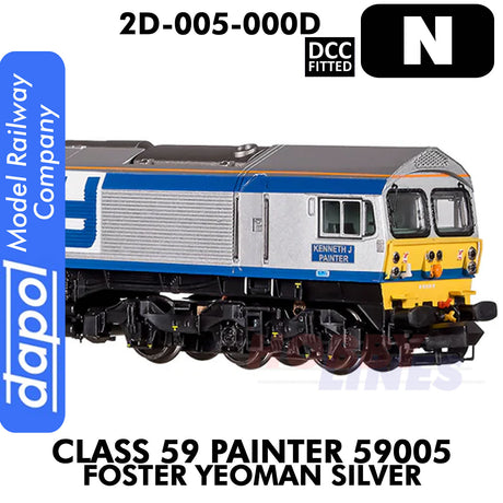 Class 59 Painter 59005 Foster Yeoman Silver - DCC Fitted | Dapol |2D-005-000D