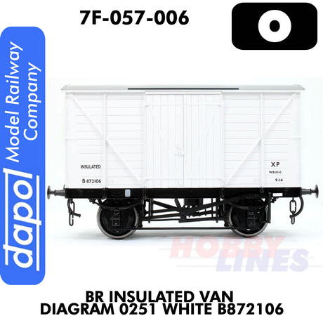 BR Insulated Van Diagaram 0251 White B872106  | Dapol | 7F-057-006