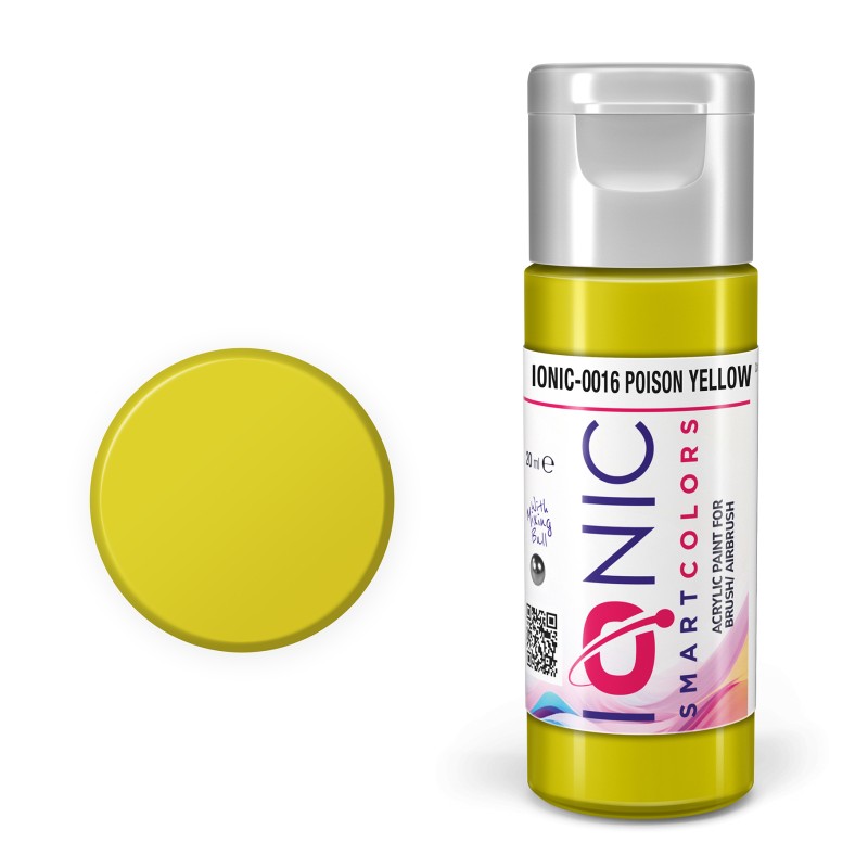 Acrylic Paint - Poison Yellow Smart Color - 20ml | IONIC | IONIC0016