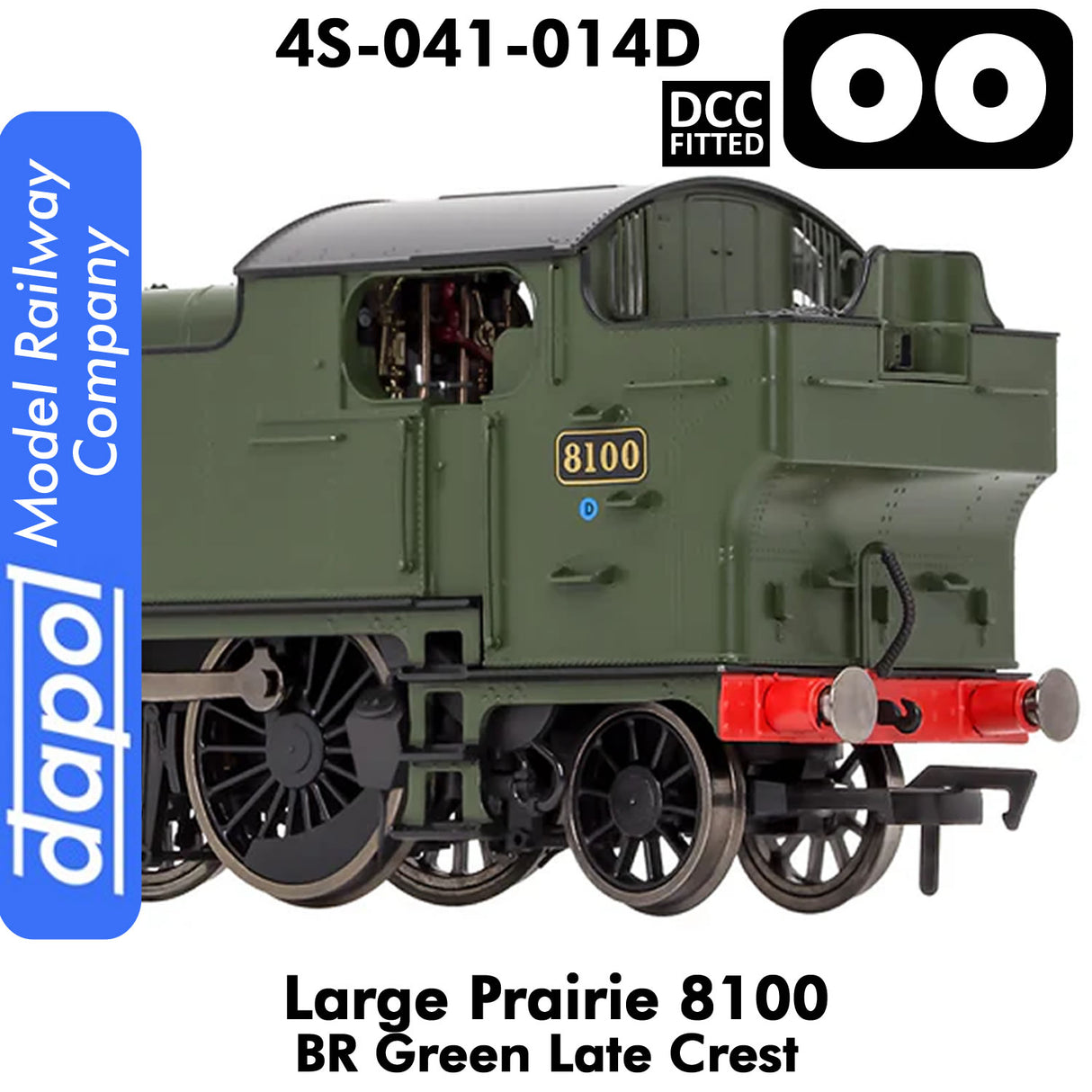 LARGE PRAIRIE 8100 BR Late Crest Steam Locomotive DCC Fitted | Dapol | 4S-041-014D