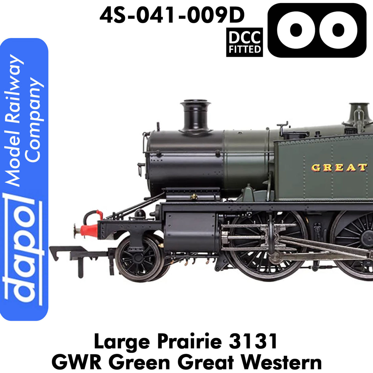 LARGE PRAIRIE 3131 GWR DCC Fitted Steam Locomotive | Dapol  | 4S-041-009D