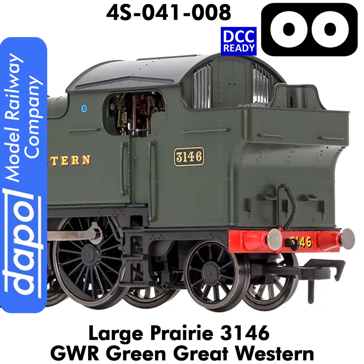 LARGE PRAIRIE 3146 GWR DCC Ready Steam Locomotive | Dapol |  4S-041-008