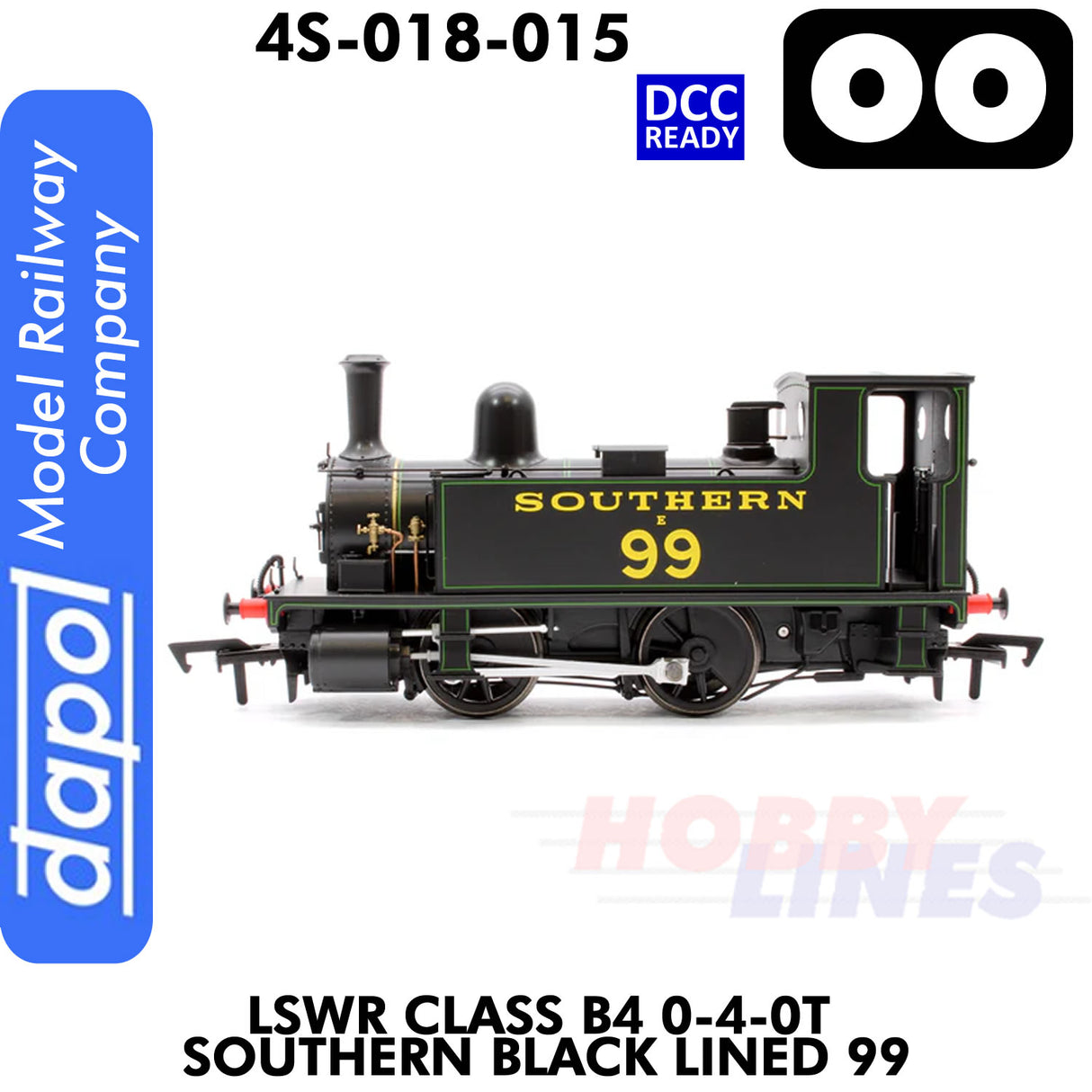 LSWR Class B4 0-4-0T Southern Black Lined 99 - DCC Ready | Dapol | 4S-0018-015