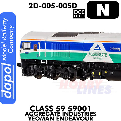 Class 59 59001 Aggregate Industries Yeoman Endeavour - DCC Fitted | Dapol | 2D-005-005D