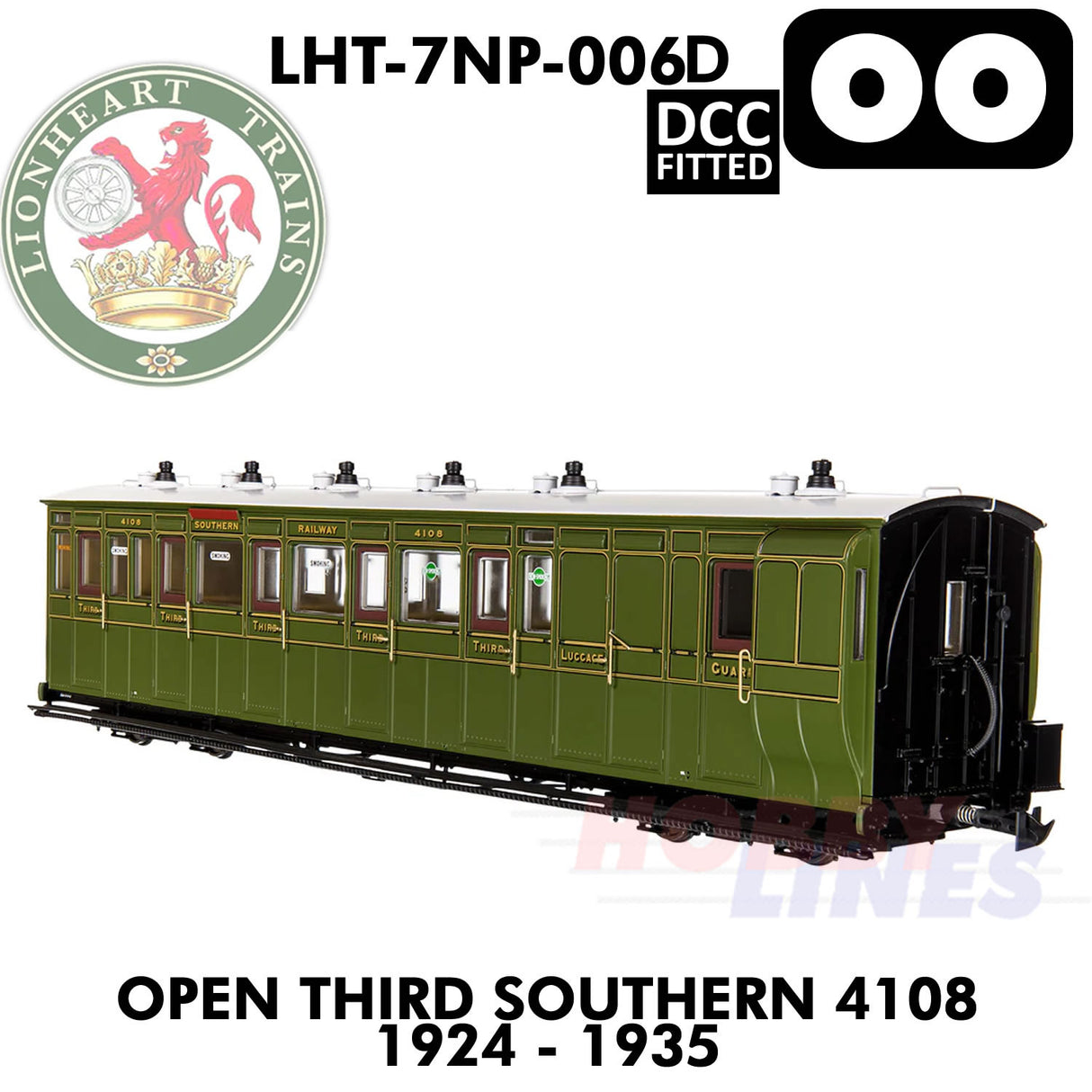 Open Third Southern 4108 1924-1935 - DCC - 1.435 OO | Lionheart Trains | LHT-7NP-006D